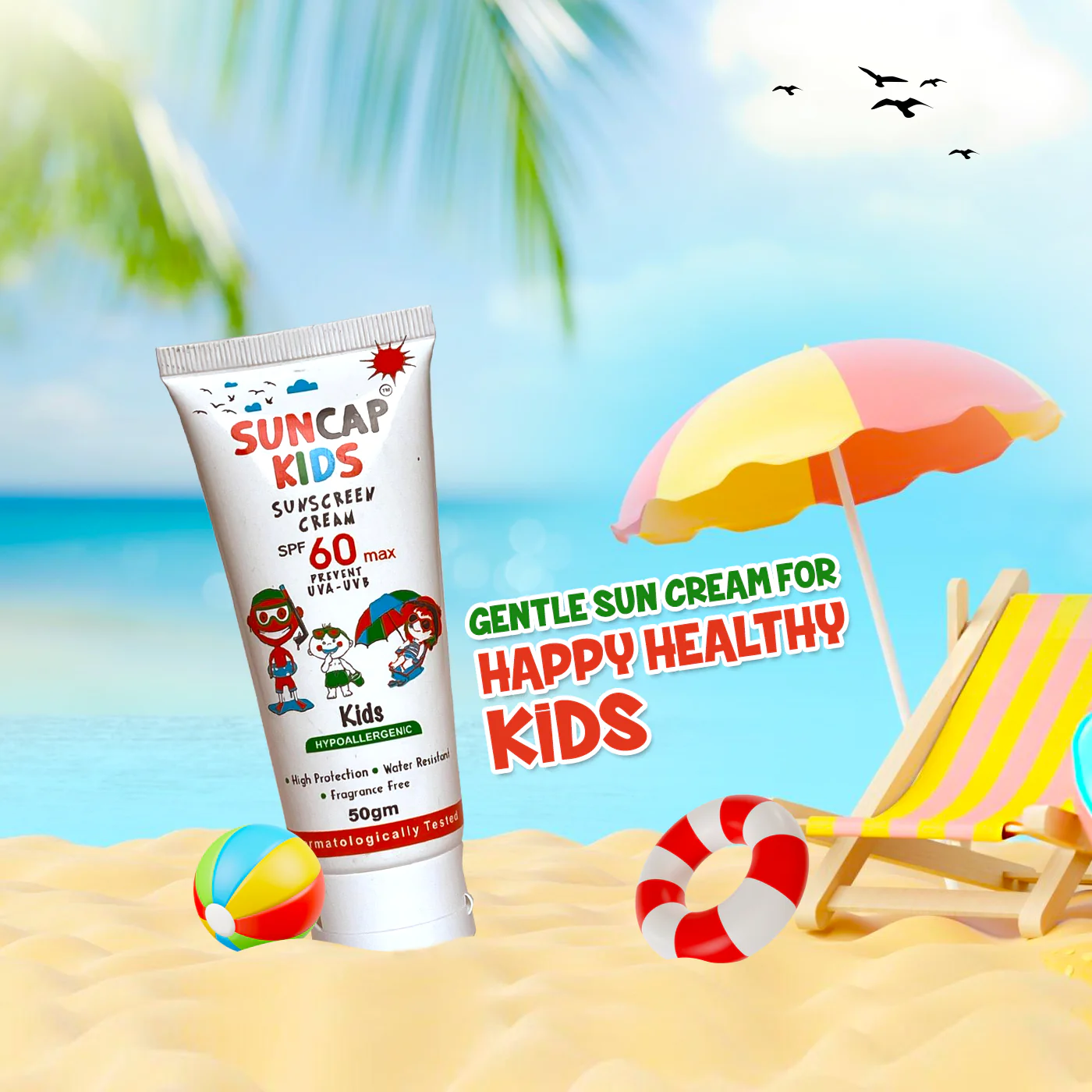 SunCap Kids Sunscreen Cream - Image 2